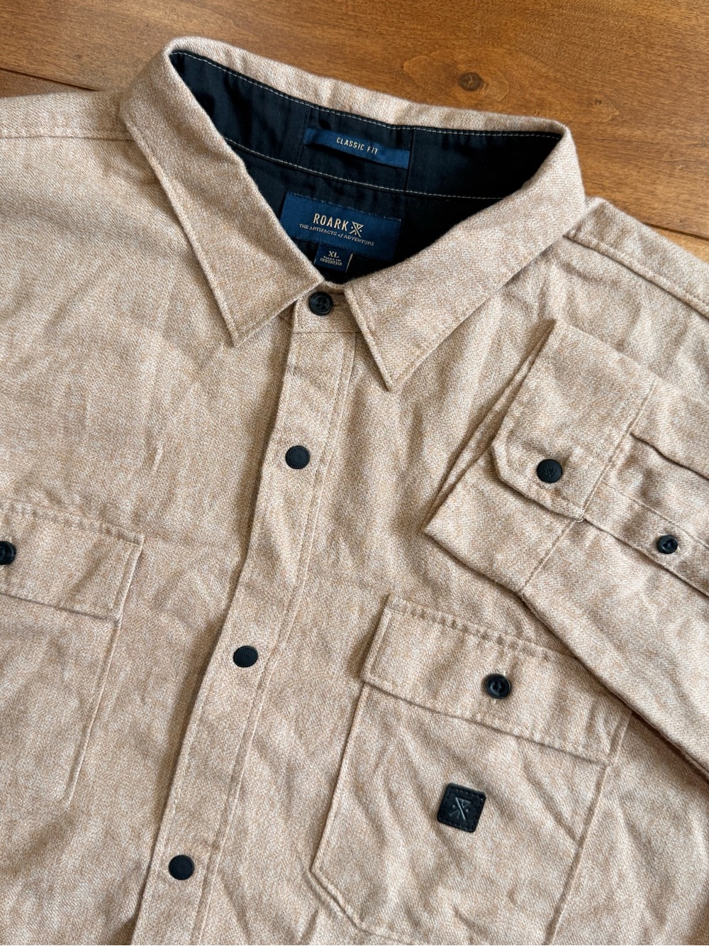 Roark Revival Nordsman Light Copper Snap Button Elbow Patch - XL